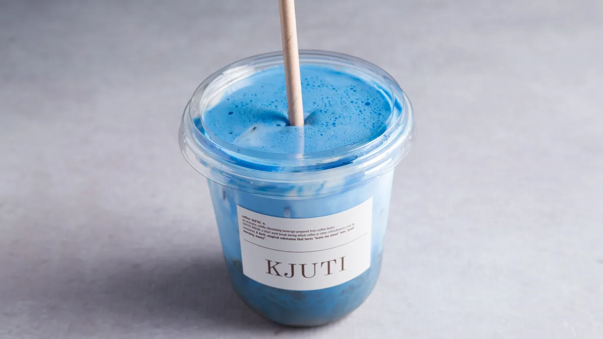 Ice blue latte